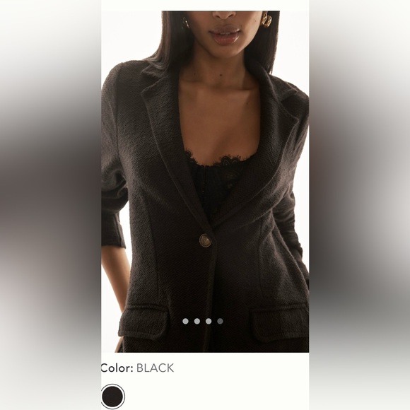 Maeve Knit Blazer. Black. Size XL. New with Tags - Picture 4 of 4